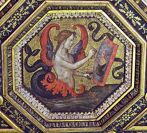 Casetón con figura mitológica, 1490, Pinturicchio