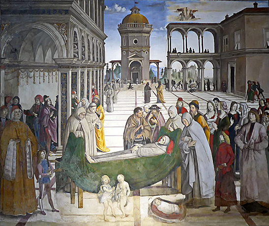 Funeral de san Bernardino, Pinturicchio 