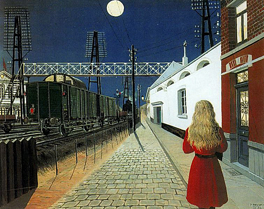 Solitude, 1955, Paul Delvaux, (Colletion privée)