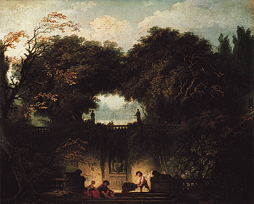 Los jardines de la villa d'Este, 1760-1763, Fragonard