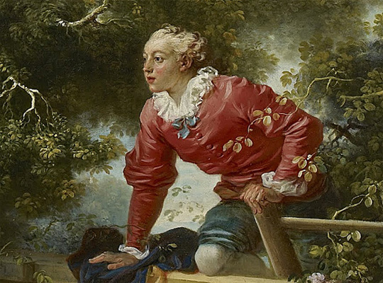 El encuentro, 1771-1773, Fragonard, detalle