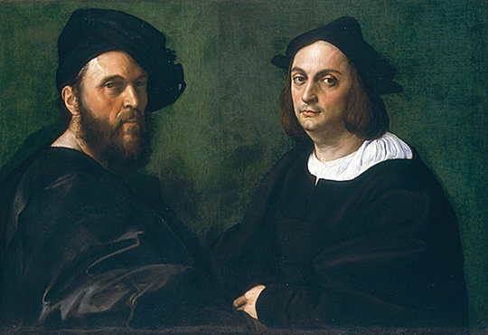 Portrait d’Andrea Navagero et Agostino Beazzano, 1516, Raphaël