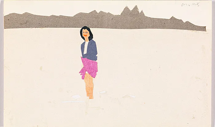 Ada en el agua, collage, 1958, Alex Katz