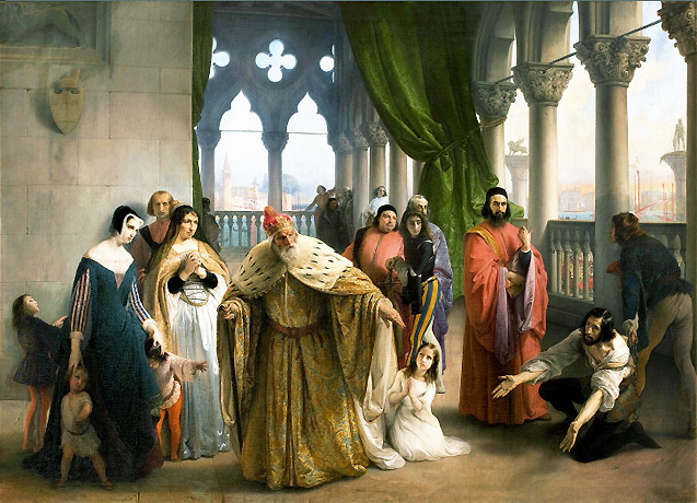 Último encuentro de Jacopo Foscari, 1838-1840, Francesco Hayez