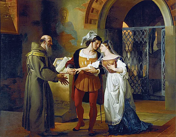 Las bodas de Romeo y Julieta, 1823, Francesco Hayez