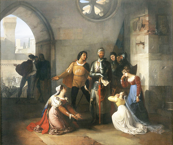 Pietro Rossi llamado al mando del ejército veneciano, 1818-1820, Francesco Hayez