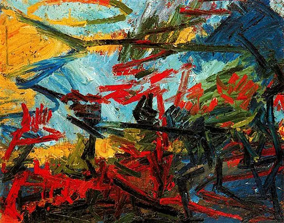 Bacchus and Ariadne, 1971, Frank Auerbach 