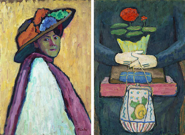 Gabriele Münter, Retrato de Marianne von Werefkin; Naturaleza muerta en el tranvía