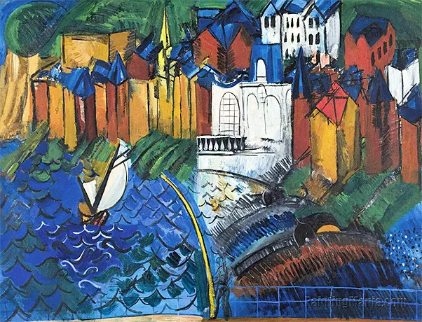 Le casino de Sainte-Adresse au Pêcheur, 1912, Raoul Dufy