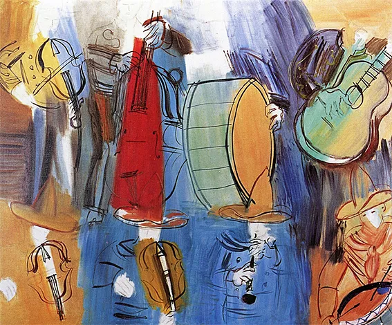 Les Musiciens Mexicains, 1951, Raoul Dufy