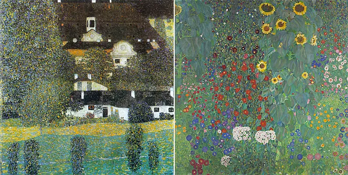 Schloss Kammer; Jardín de girasoles, Gustav Klimt