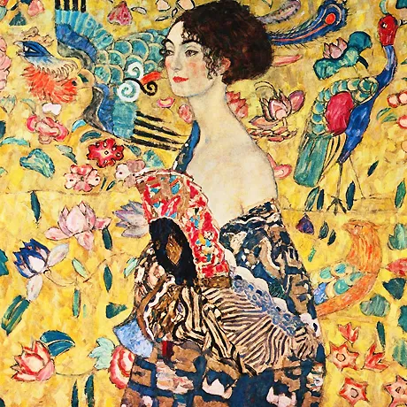 Dama con abanico, Gustav Klimt, 1917-1918