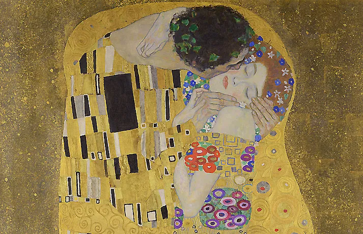 El beso, detalle, 1908, Gustav Klimt