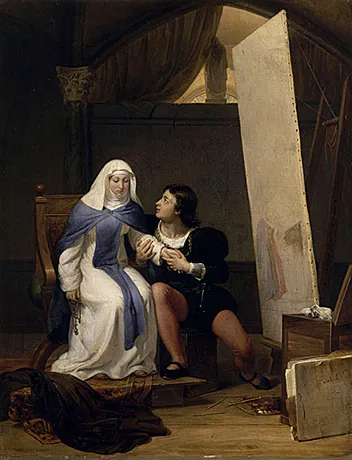 Filippo Lippi chargé de peindre un tableau, 1824, Paul Delaroche