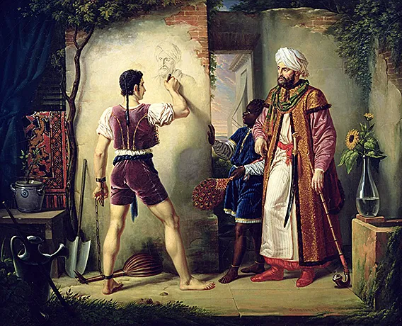 Filippo Lippi esclave en Alger, 1819, Pierre Nolasque Bergeret