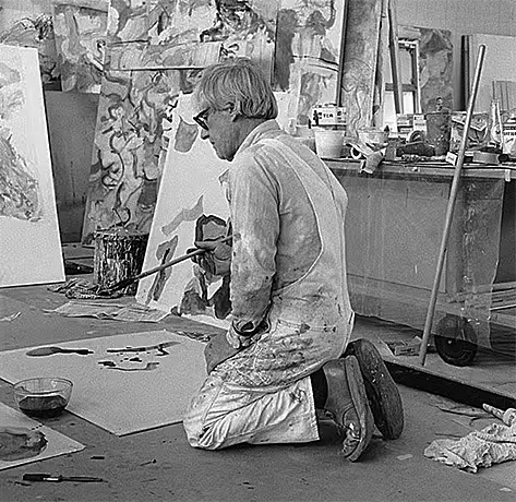 Willem de Kooning dans son studio, 1971